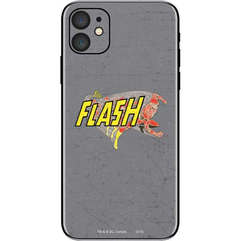 DC Comics The Flash Vintage Action Running Pose iPhone 11 Skin